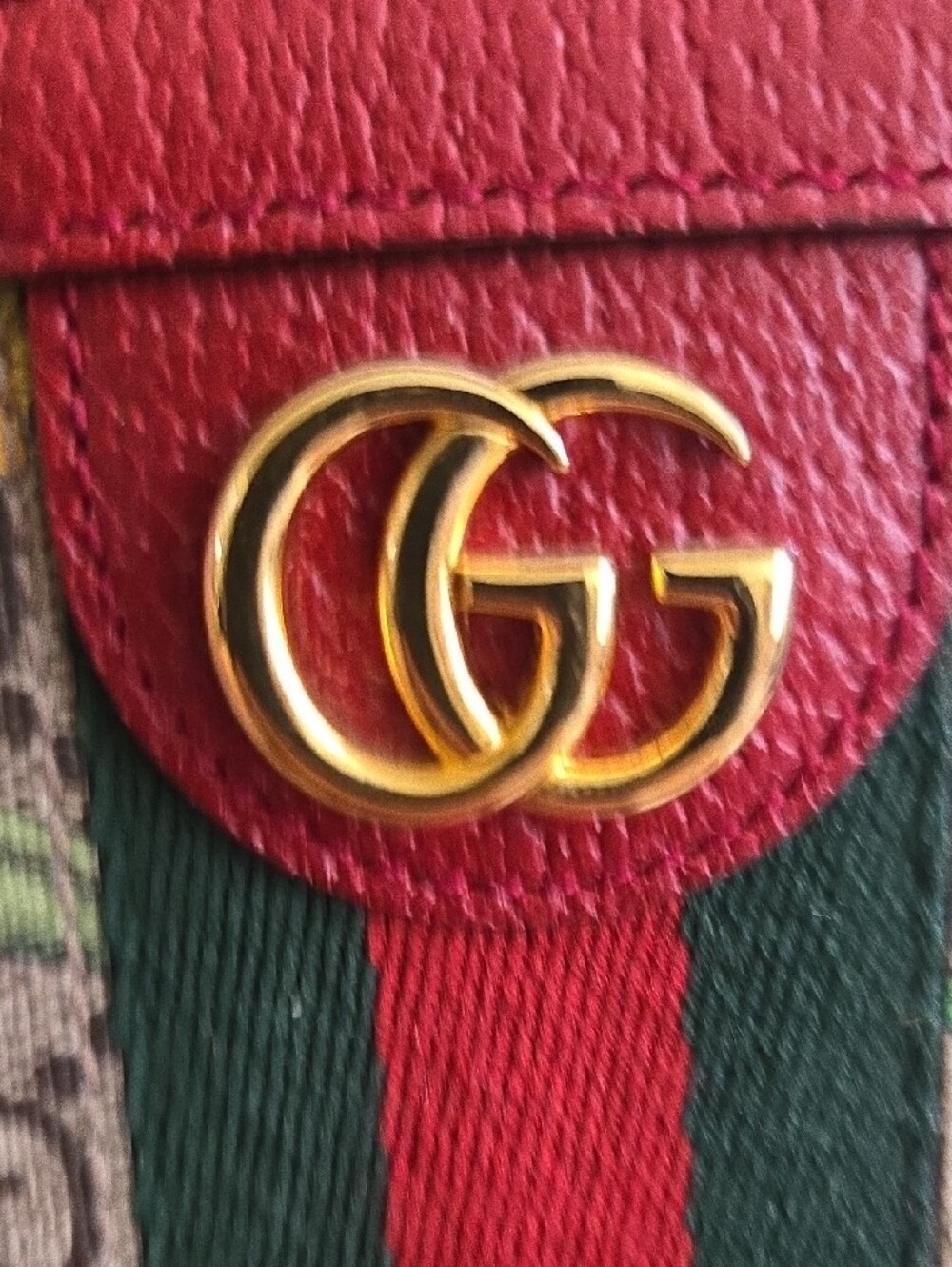 Gucci Floral GG Supreme Pouch with Red Trim and Multi-Colored Blooms - Picture 8 of 8
